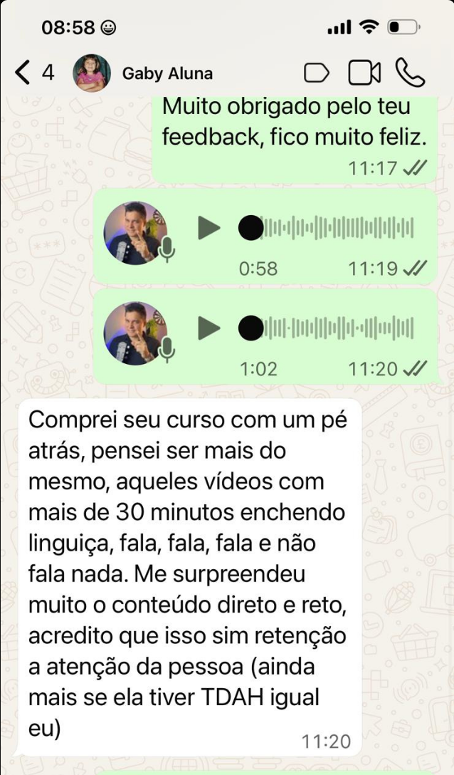 Depoimento Gaby Aluna